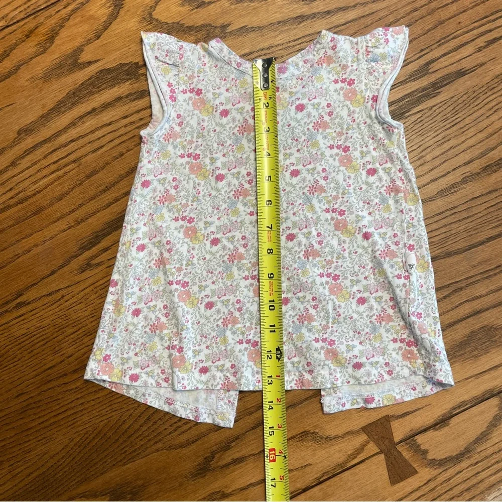 Burt's Bees Baby Floral Print Kids open back Blouse kids 6-9 months